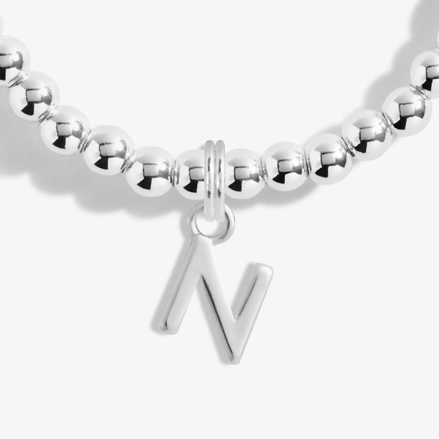 Alphabet A Little N Silver Plated Bracelet 7755