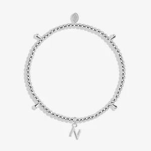 Alphabet A Little N Silver Plated Bracelet 7755