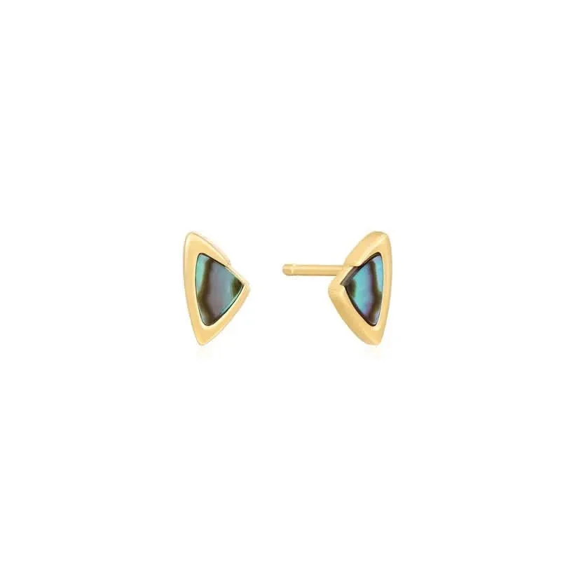 Ania Haie Gold Arrow Abalone Stud Earrings E049-01G