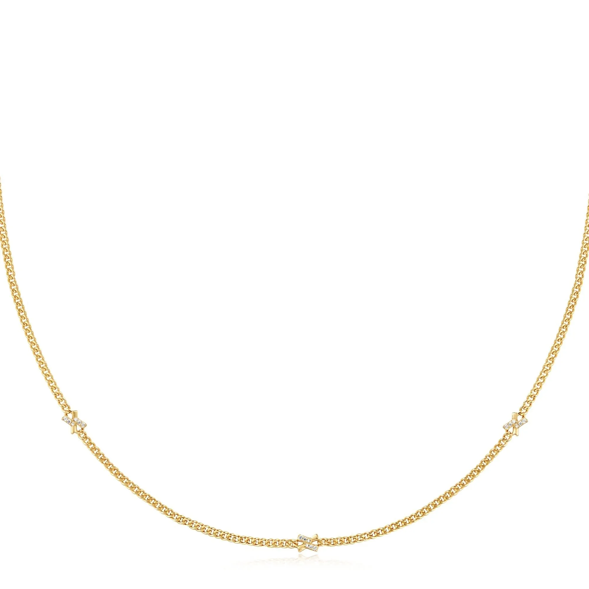 Ania Haie Gold Cross Station Necklace N061-05G