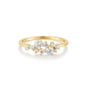 Ania Haie Gold Flower Cluster Pav Ring R058-02G