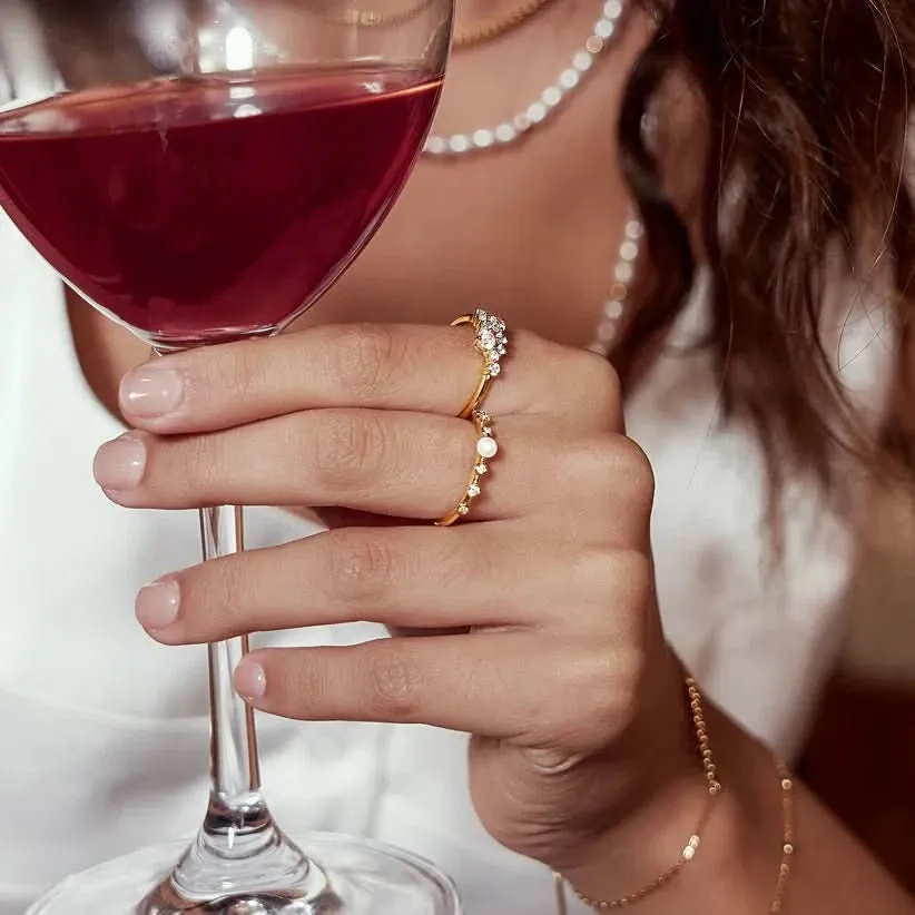 Ania Haie Gold Flower Cluster Pav Ring R058-02G