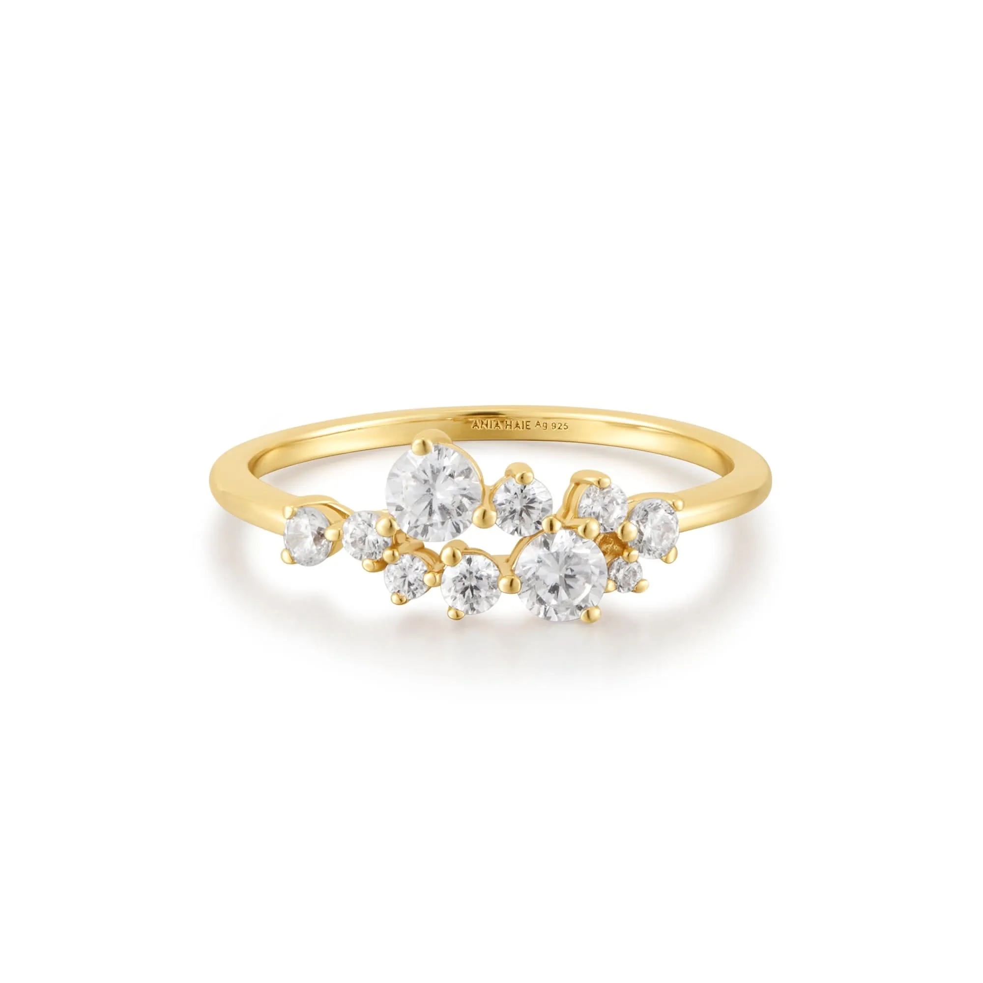 Ania Haie Gold Flower Cluster Pav Ring R058-02G