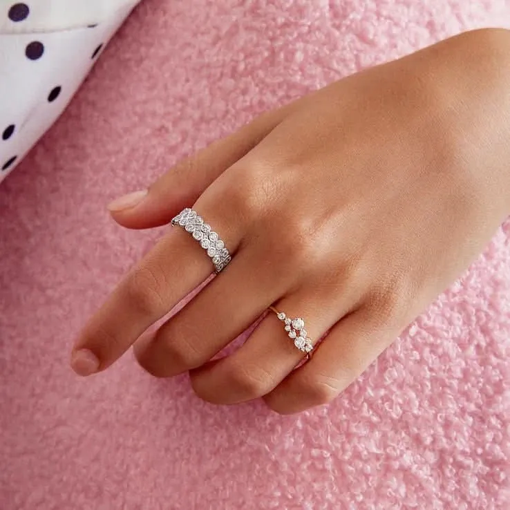 Ania Haie Gold Flower Cluster Pav Ring R058-02G