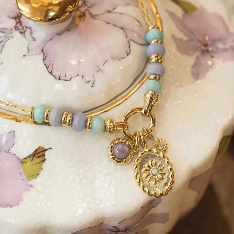 Ania Haie Gold Lilac Marble Charm NC055-04G