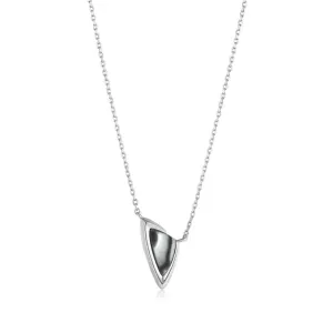 Ania Haie Silver Arrow Black Mother Of Pearl Pendant Necklace N049-03H
