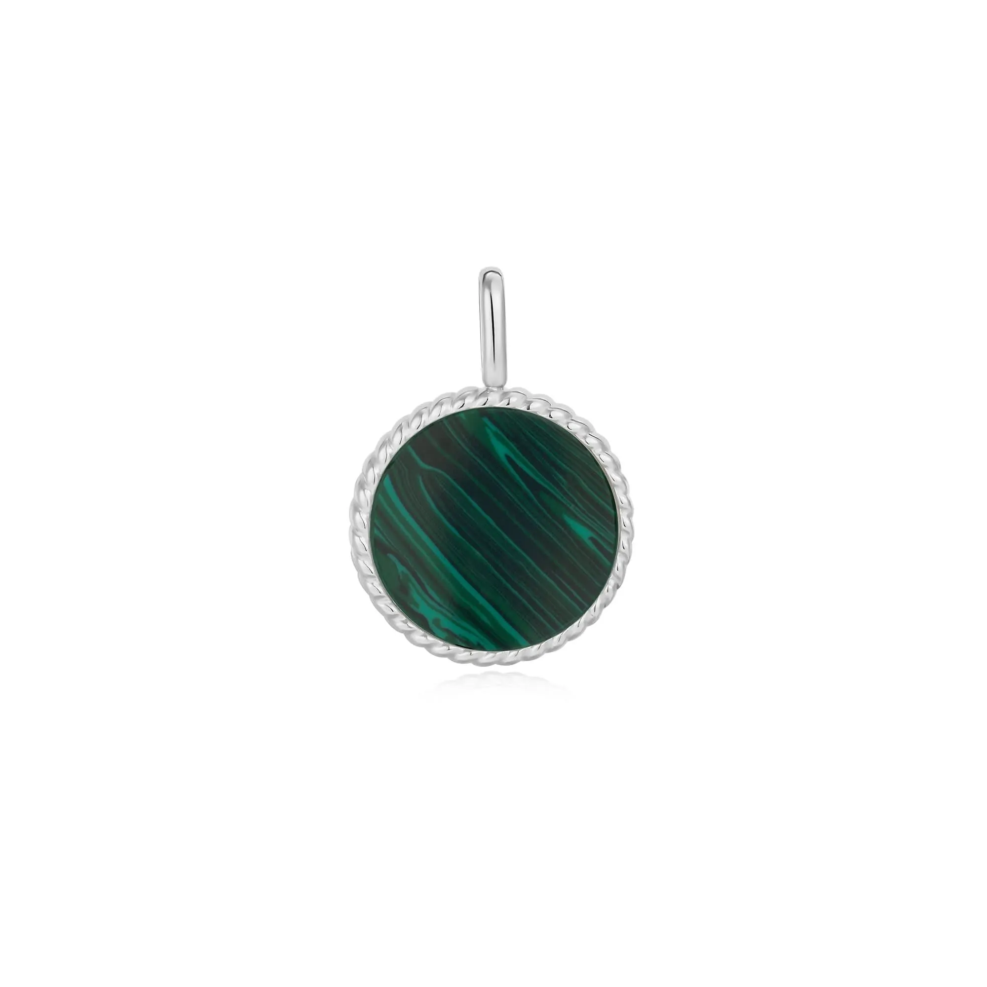 Ania Haie Silver Heart Enamel Malachite Charm NC055-09H