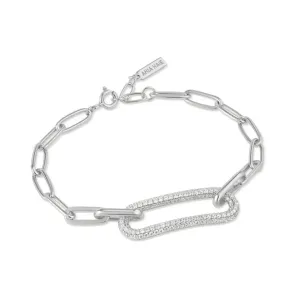 Ania Haie Silver Pav Link Bracelet B051-01H