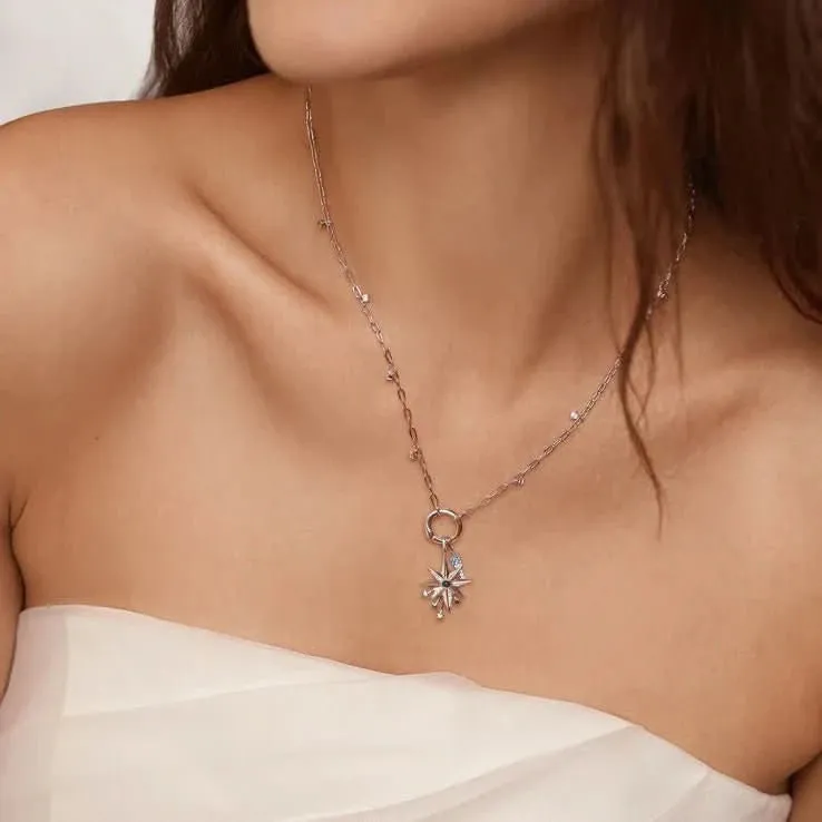 Ania Haie Silver Shimmer Chain Charm Connector Necklace N052-07H