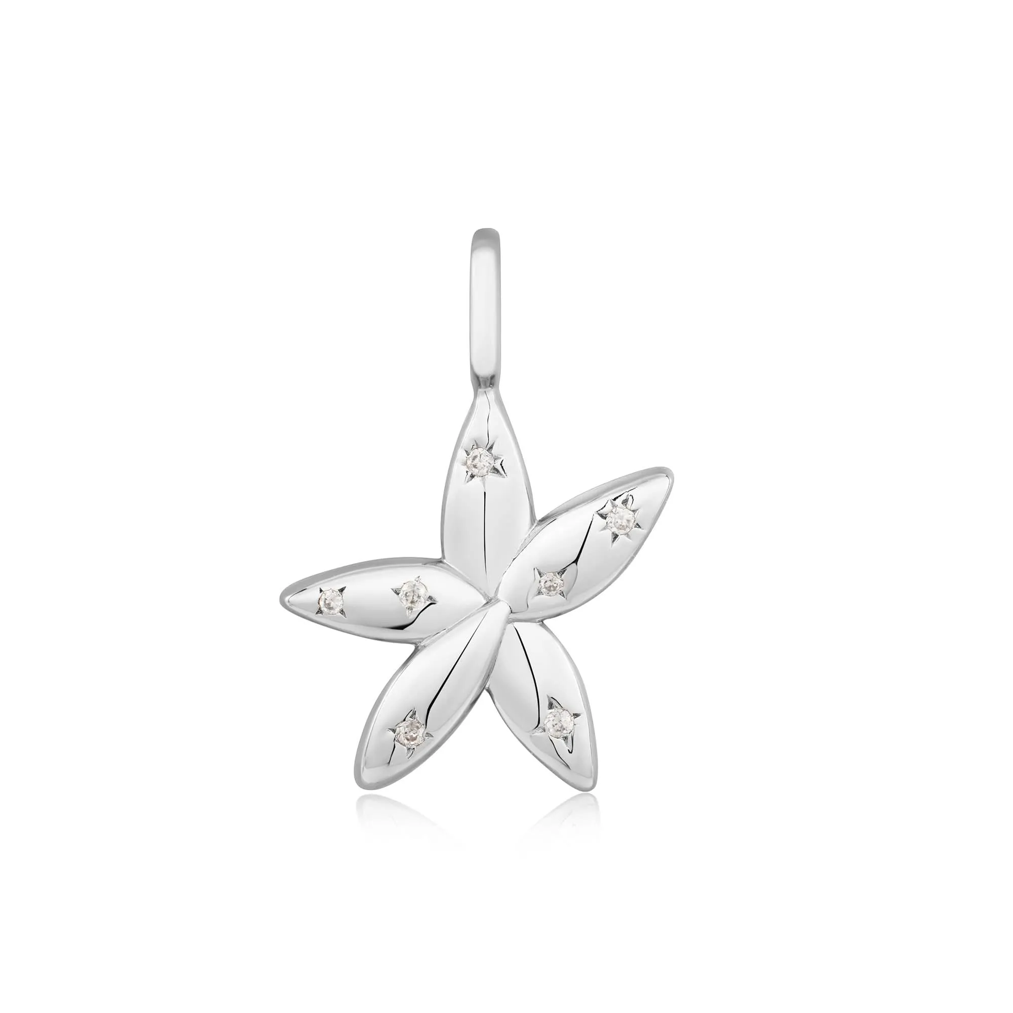 Ania Haie Silver Sparkle Flower Charm NC055-05H
