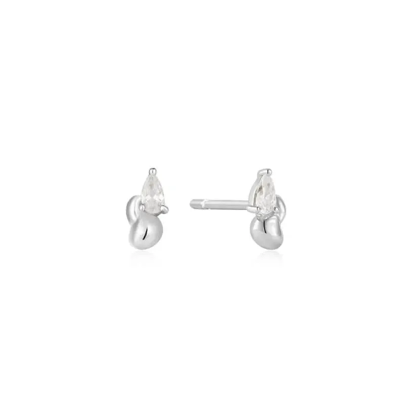 Ania Haie Silver Twisted Wave Stud Earrings E050-02H