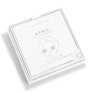 April Birthstone Boxed Earrings 5531