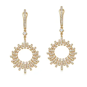 Astley Clarke Comet Burst 14ct Yellow Gold 0.69ct Diamond Drop Earrings