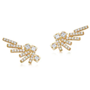 Astley Clarke Comet Flare 14ct Yellow Gold 0.28ct Diamond Stud Earrings