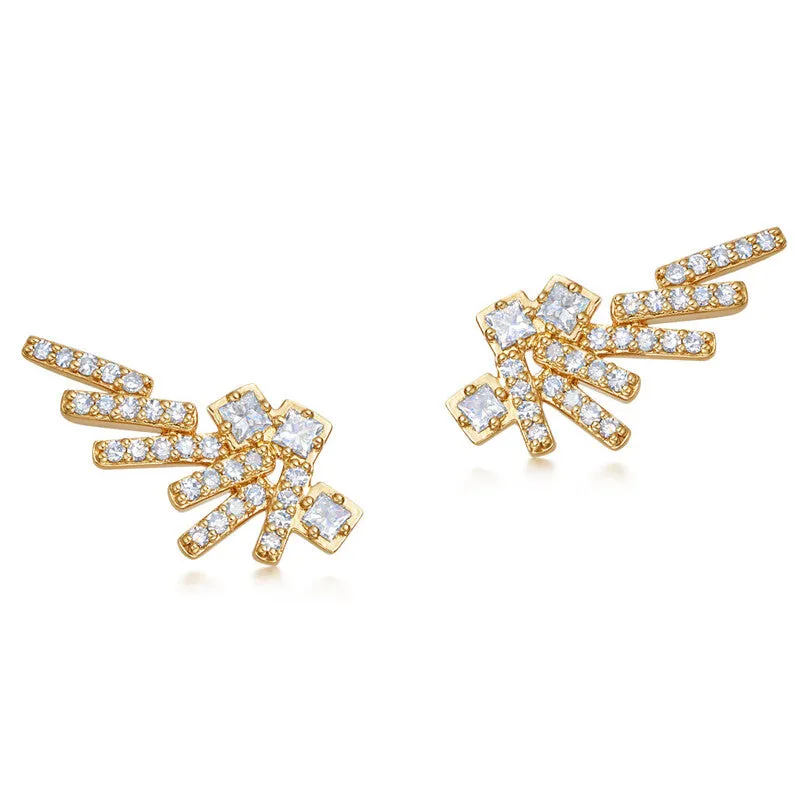 Astley Clarke Comet Flare 14ct Yellow Gold 0.28ct Diamond Stud Earrings