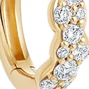 Astley Clarke Huggie Interstellar 14ct Yellow Gold 0.19ct Diamond Hoop Earrings