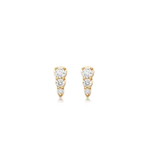 Astley Clarke Interstellar 14ct Yellow Gold 0.12ct Diamond Stud Earrings