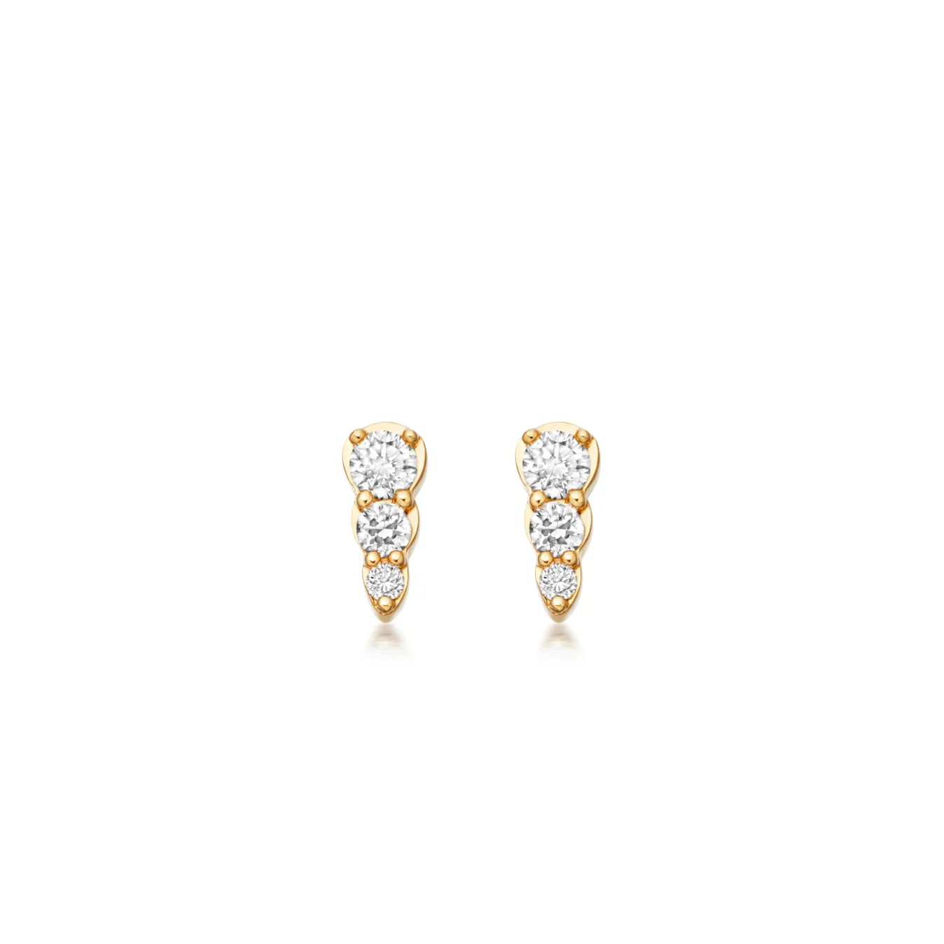 Astley Clarke Interstellar 14ct Yellow Gold 0.12ct Diamond Stud Earrings