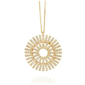 Astley Clarke Rising Sun 14ct Yellow Gold 0.59ct Diamond Large Pendant