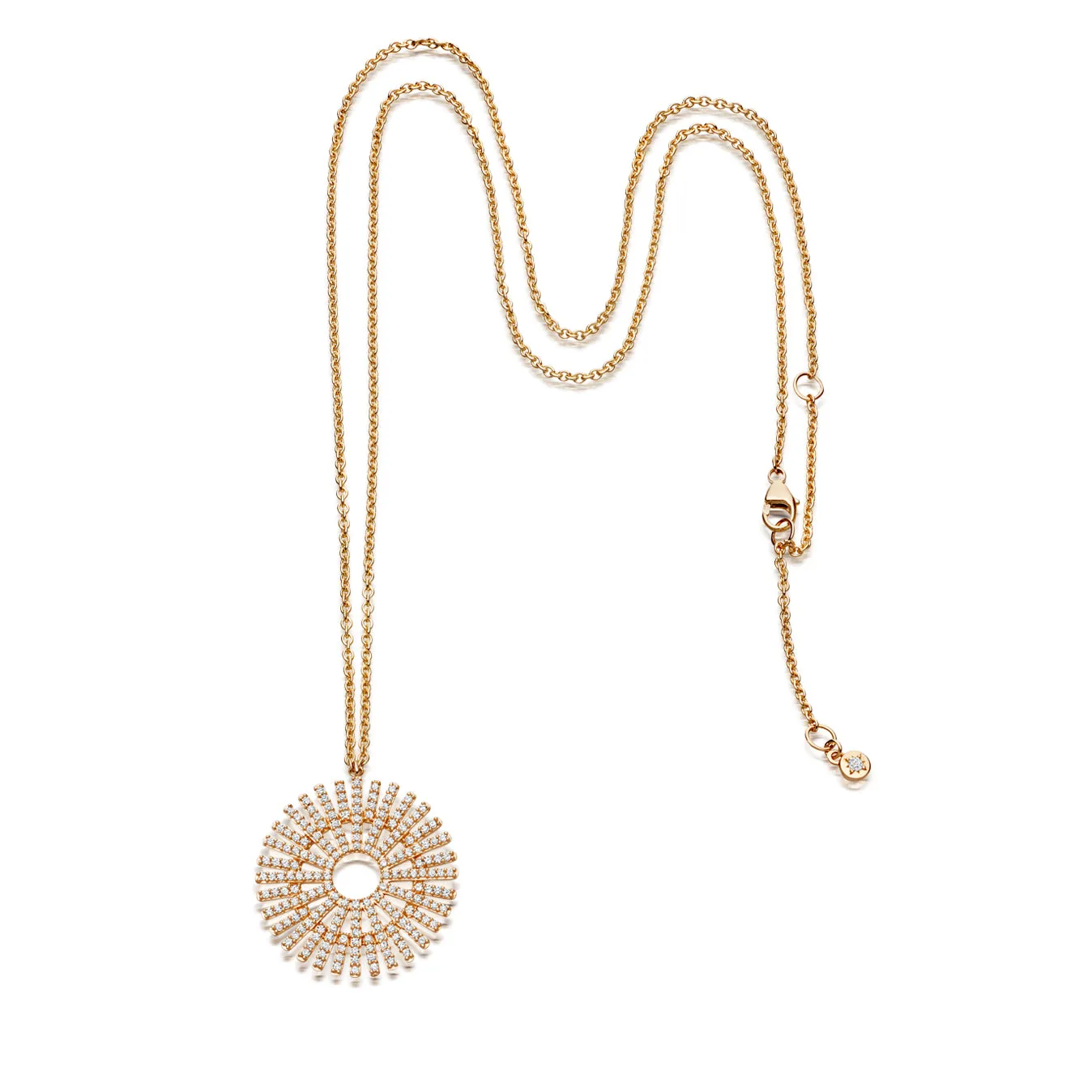 Astley Clarke Rising Sun 14ct Yellow Gold 0.59ct Diamond Large Pendant