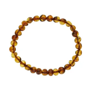 Baltic Amber Beaded Large Stretch Bracelet D
