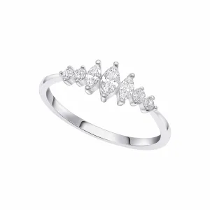 Beginnings Sterling Silver Cubic Zirconia White Ring R3893C