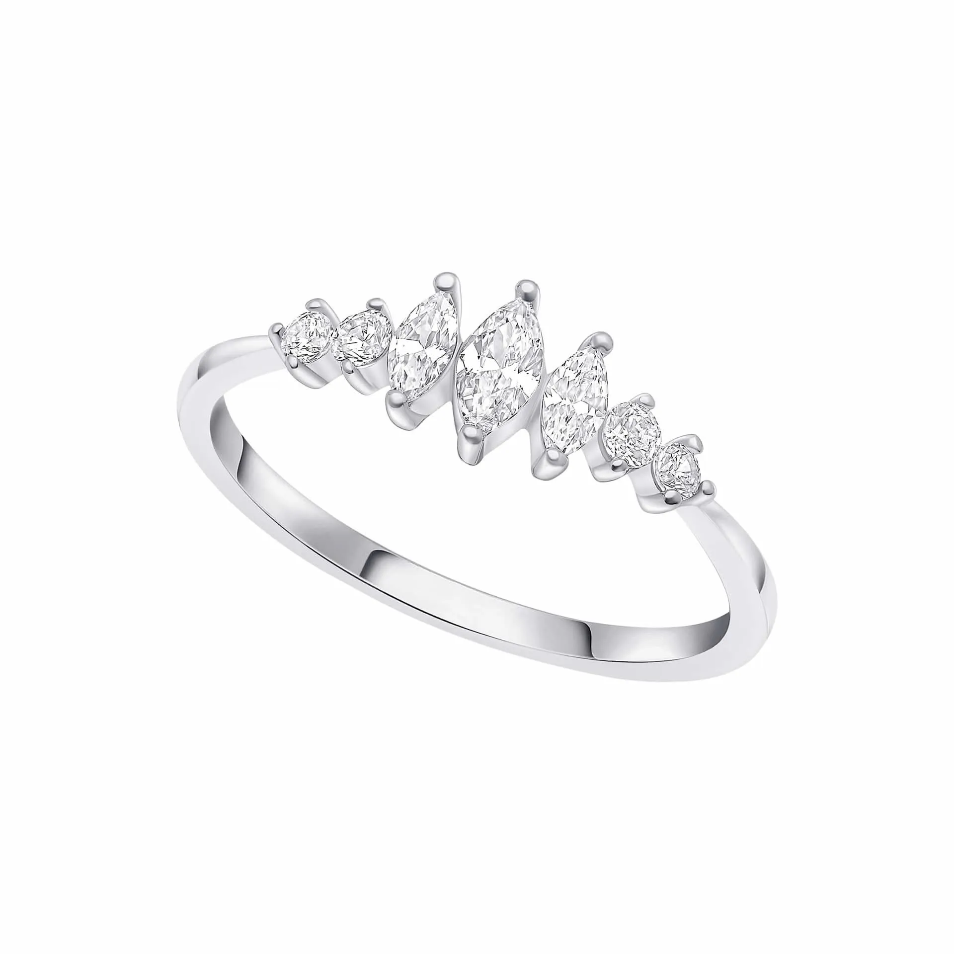 Beginnings Sterling Silver Cubic Zirconia White Ring R3893C