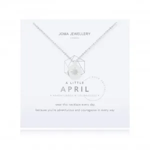 Birthstone a little April Rock Crystal Necklace 4657