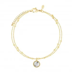 Capri Howlite Gold 18cm   3cm Extender Bracelet 4489