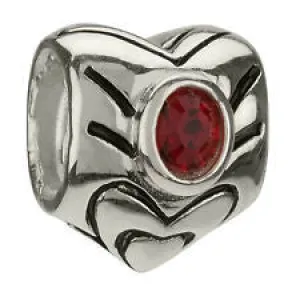 Chamilia Charm Birthstone Heart Jan