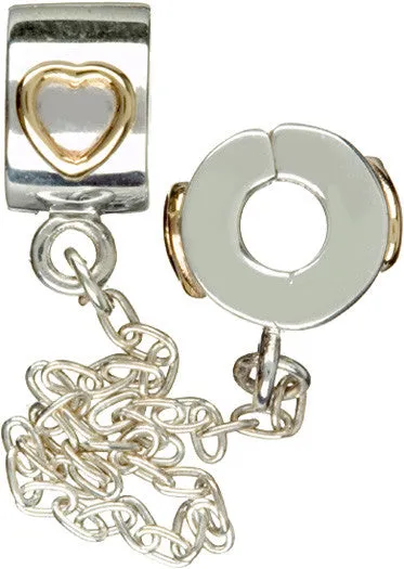 Chamilia Charm Heart With Safety Chain