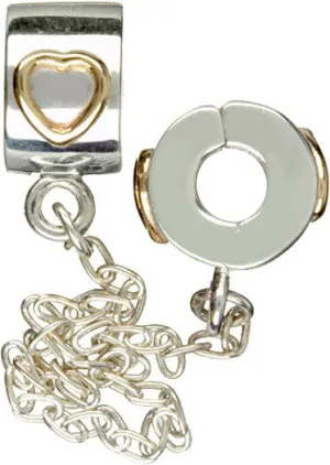 Chamilia Charm Heart With Safety Chain