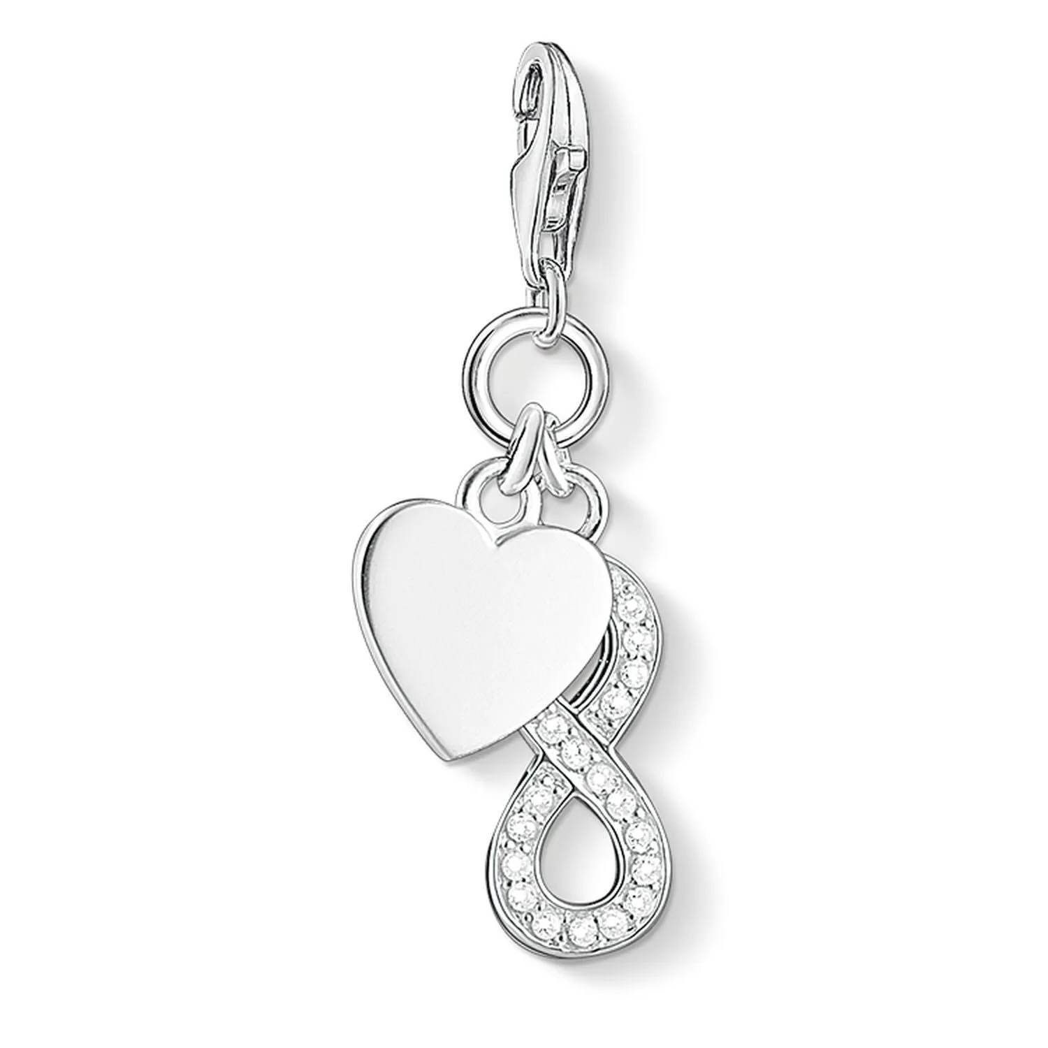 Charm Pendant "Heart With Infinity"
