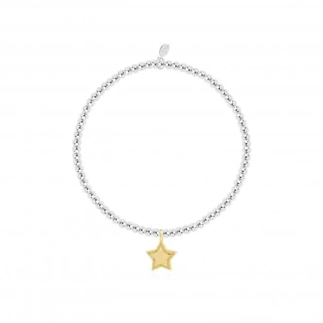 Childrens A Little One In A Million Silver And Gold 15.5cm Stretch Bracelet C500