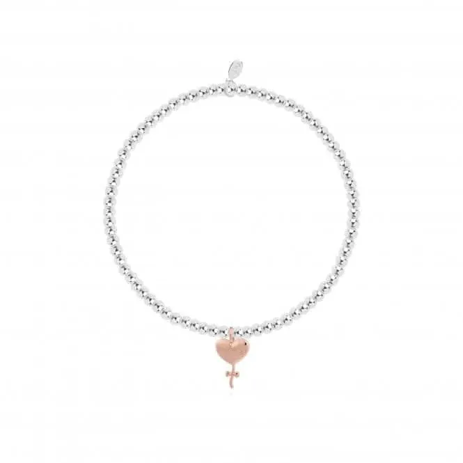 Childrens A Little Special Birthday Girl Silver And Rose Gold 15.5cm Stretch Bracelet C502