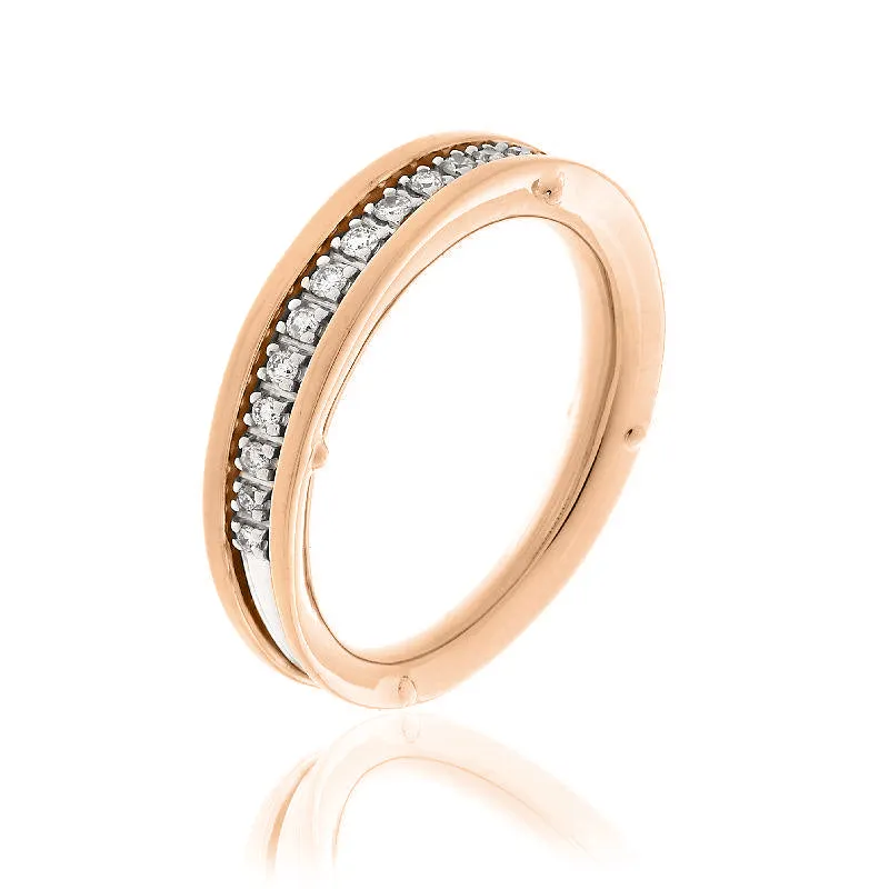 Chimento Aeternitas 18ct Rose Gold 0.12ct Diamond Half Eternity Ring
