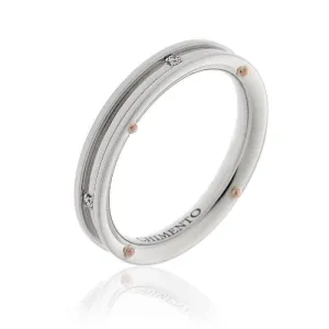 Chimento Aeternitas 18ct White Gold Diamond Channel Wedding Ring