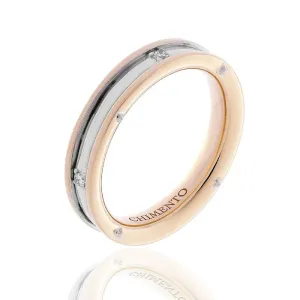Chimento Aeternitas 18ct Yellow Gold 0.07ct Diamond Channel Wedding Ring