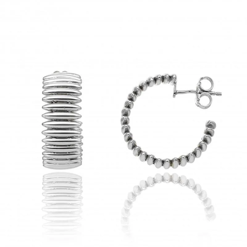 Chimento Armillas 18ct White Gold Spike Hoop Earrings