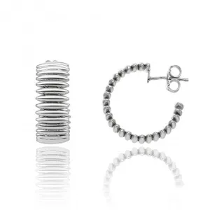 Chimento Armillas 18ct White Gold Spike Hoop Earrings