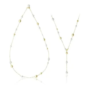 Chimento Armillas Acqua 18ct Yellow Gold Pearl Diamond Necklace