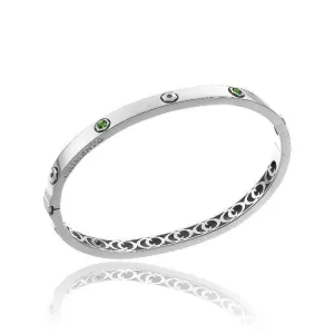 Chimento Armillas Be Mine 18ct White Gold 0.32ct Emerald Bangle