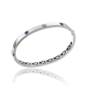 Chimento Armillas Be Mine 18ct White Gold 0.40ct Sapphire Bangle