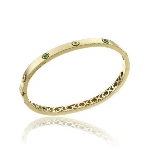 Chimento Armillas Be Mine 18ct Yellow Gold 0.32ct Emerald Bangle