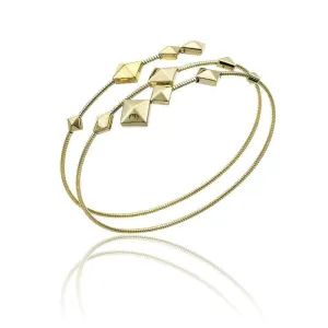 Chimento Armillas Pyramis 18ct Yellow Gold Studs Spiral Bangle