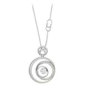 Chimento Fleur 18ct White Gold 0.23ct Diamond Orbital Necklace D
