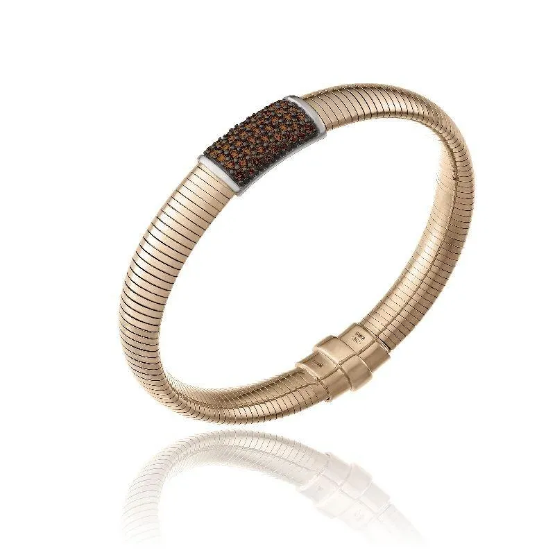 Chimento Stardust Pave 18ct Rose Gold 0.98ct Brown Diamond Bracelet