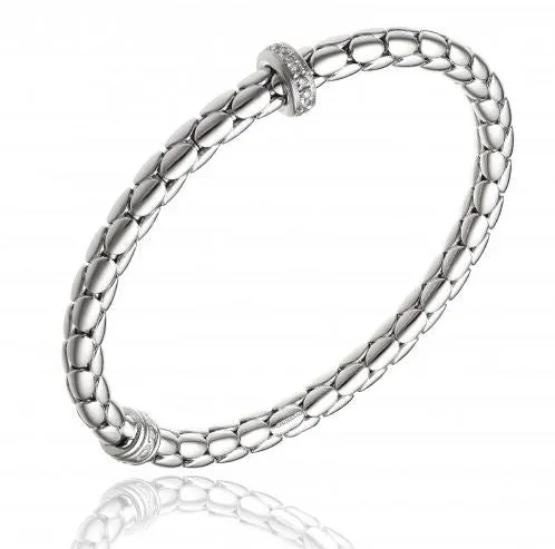 Chimento Stretch Spring 18ct White Gold 0.19ct Diamond Bracelet
