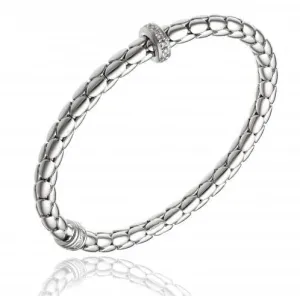 Chimento Stretch Spring 18ct White Gold 0.19ct Diamond Bracelet
