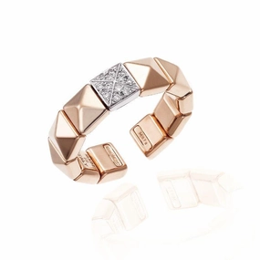 Chimento Armillas Pyramis 18ct Rose Gold Diamond Studs Ring